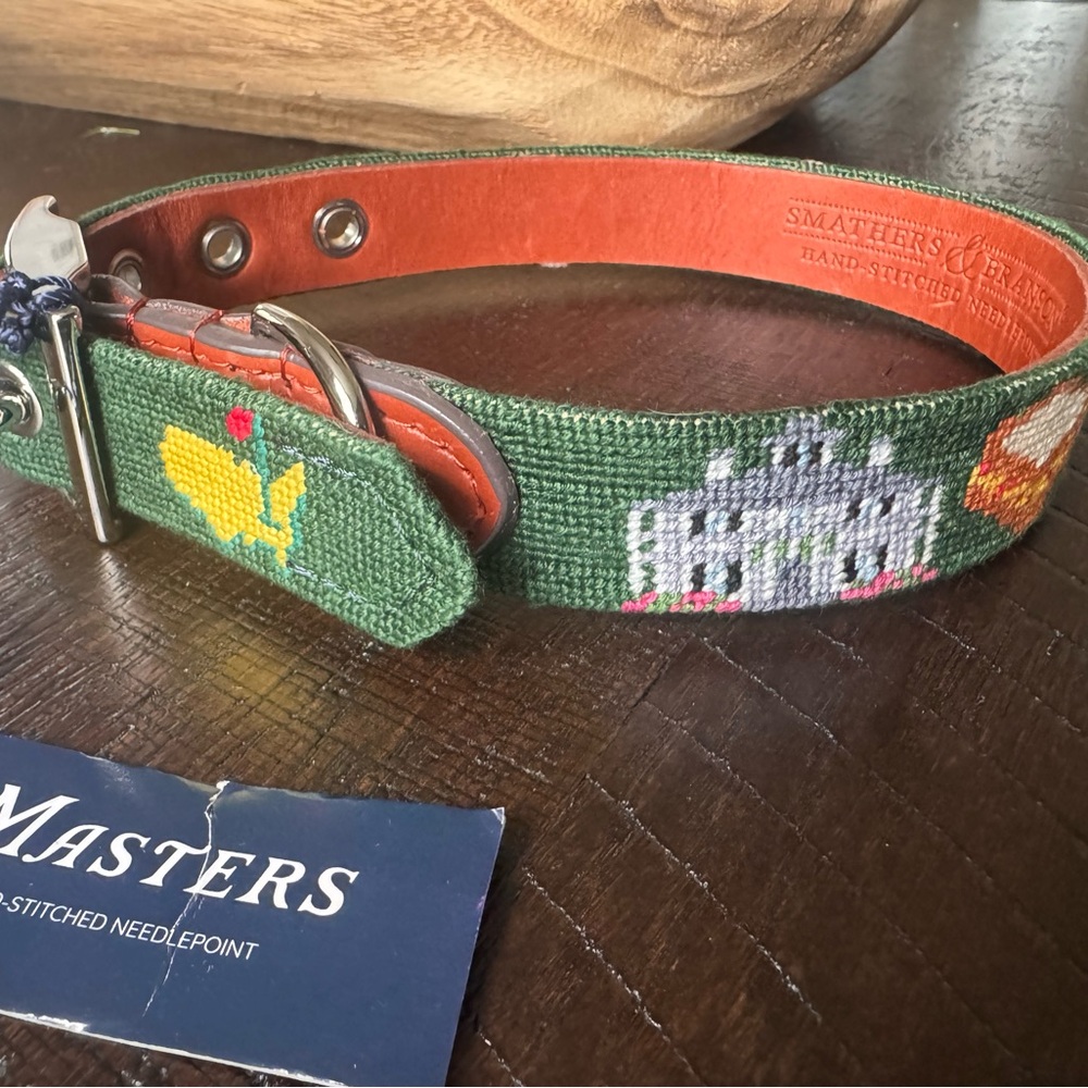 Masters Green Needlepoint Belt with Brown Accents - Picture 5 of 5